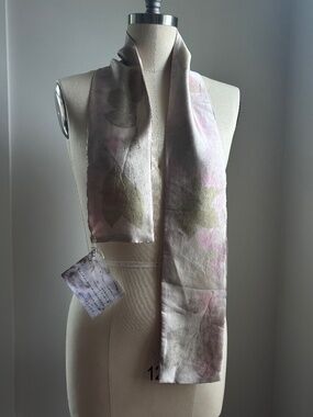 Luxurious Silk scarf dyed with plants. New with tags.